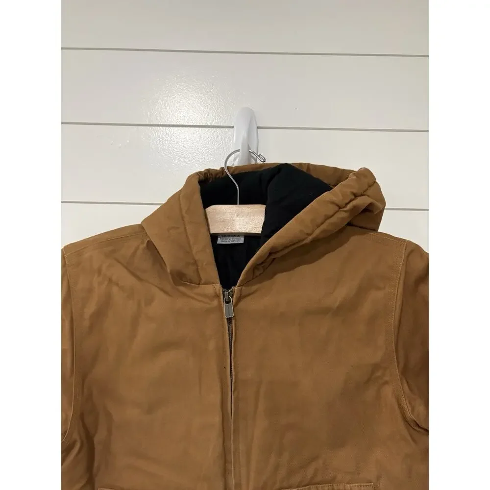 Carhartt | Boy's Coat Jacket Canvas Insulated Lined Brown- Size Medium 10 12